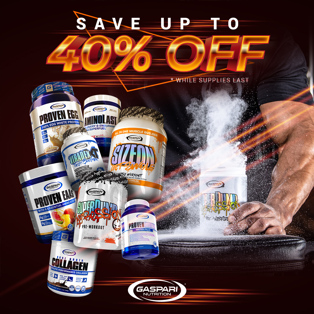 Get up to 40% OFF this weekend!

Head to gasparinutrition.com to start your order and SAVE