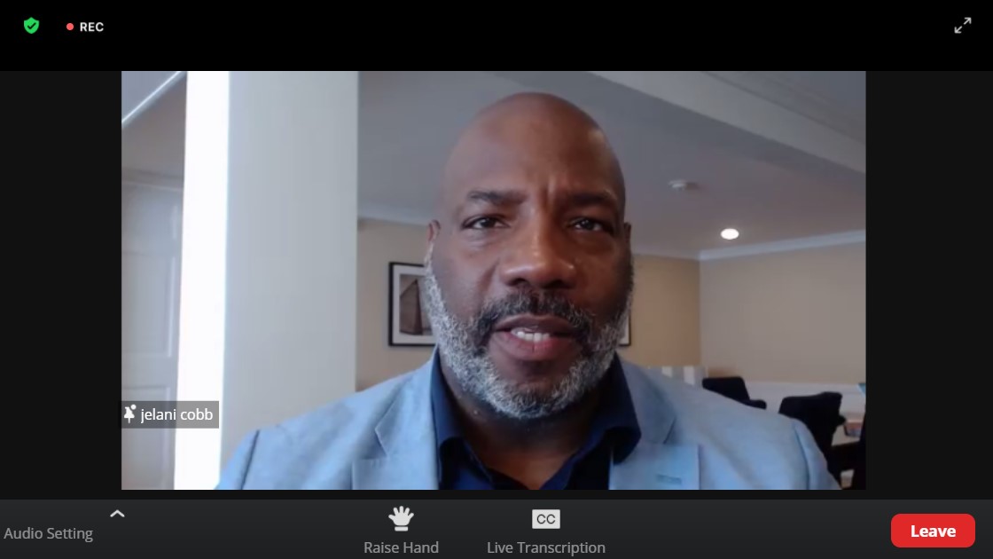 SLAhq's tweet photo. Dr. Jelani Cobb is giving his closing keynote at #SLA2021! Don't miss out on hearing his thoughts and insights on timely issues facing the information profession today. Join us now: https://t.co/amdNQfhHhW https://t.co/7FotsmPzdG