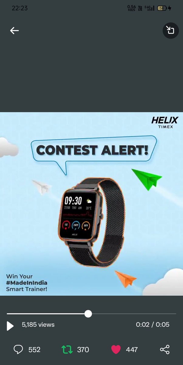 VHetal's tweet photo. @Helix_Watches Here is my entry
@Helix_Watches
#ContestAlert
#MadeInIndia
#HelixSmart2โ #MadeInIndia #IndependenceDay2021 #AmazonExclusive #AmazonFashion
Join @SingerUsha09
@akadipakjadhav @dadofbonhisha
@gagan_response @Gopal29 https://t.co/C1tz6g98v7