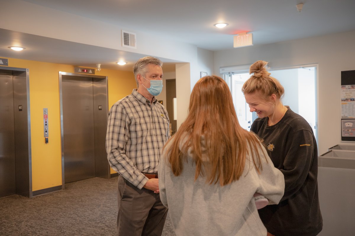 .<a href="/RickCaseWSU/">Rick Case</a> and I had a great morning helping Shockers move into Shocker Hall and the Suites. It's so great to see all of you back on campus. Here's to an incredible fall semester and go Shockers!