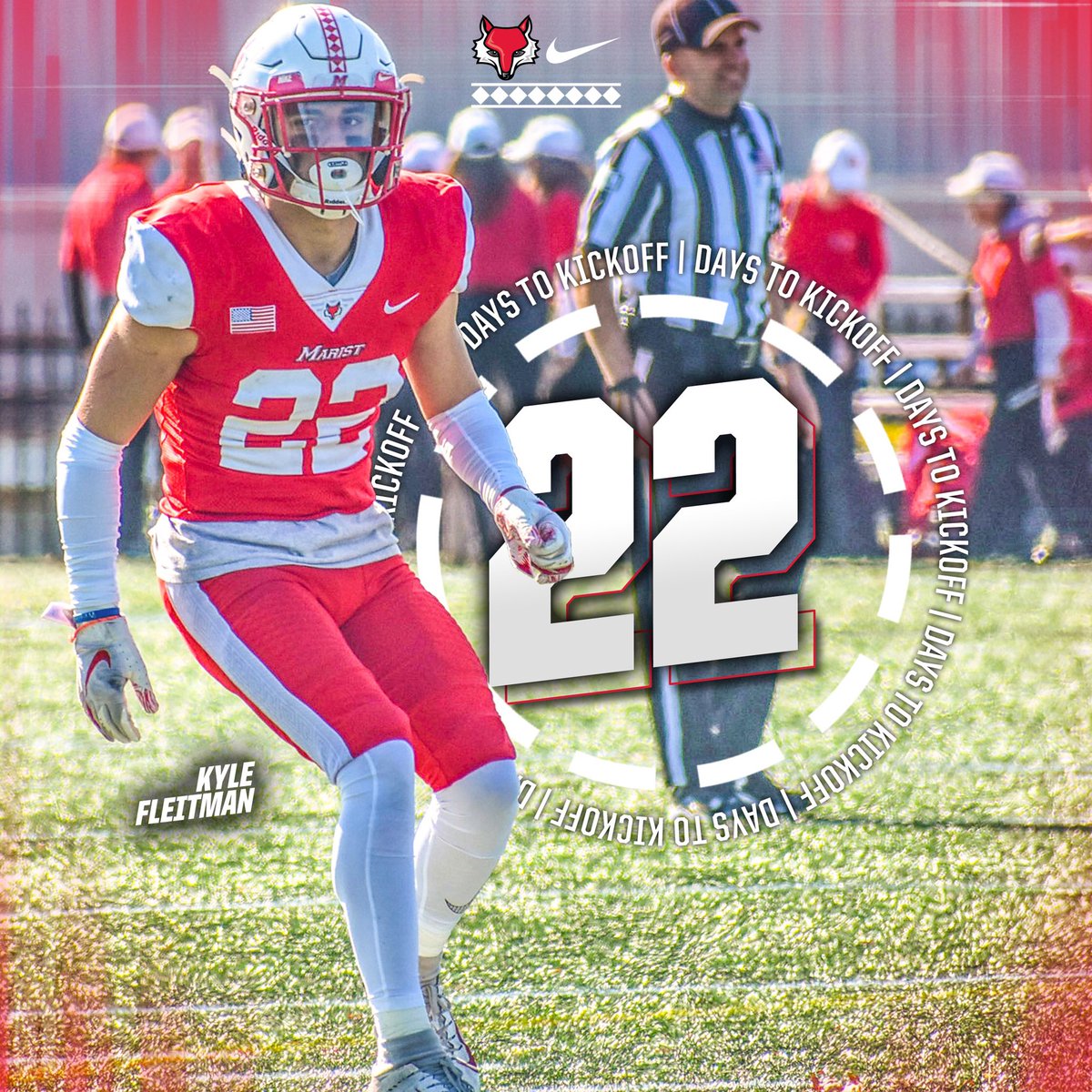 2️⃣2️⃣ days to kickoff… #DefendTheDen #GoRedFoxes