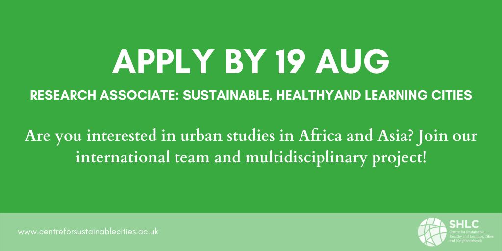 SHLC (@shlc_cities) on Twitter photo 📢 JOB OPPORTUNITY 📢
Are you interested in urban studies in developing countries?
SHLC is looking for Research Associates to join our team!
APPLY BY: 19th AUG: bit.ly/3ACZs90
<a href="/UofGUrbStudies/">Urban Studies & Social Policy</a> 📢 JOB OPPORTUNITY 📢
Are you interested in urban studies in developing countries?
SHLC is looking for Research Associates to join our team!
APPLY BY: 19th AUG: bit.ly/3ACZs90
<a href="/UofGUrbStudies/">Urban Studies & Social Policy</a>