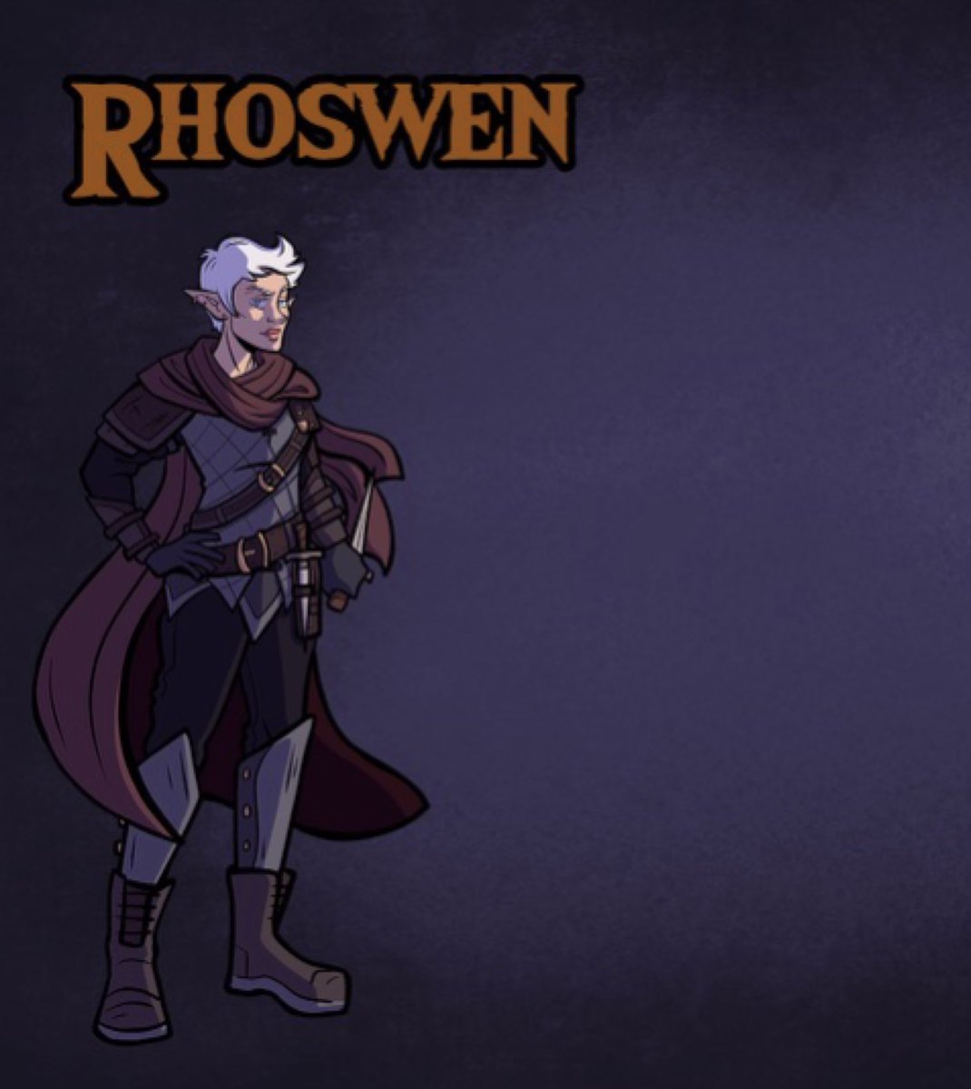 OBPmusical's tweet photo. Finally, introducing the fantastical new artwork for Rhoswen.

Thank you @ theholy_bro (check them out on Instagram!) for creating this glorious artwork for our favourite Rogue.

#OBPmusical #OfftheBeatenPathMusical #fantasy #fantasycharacter #fantasyworld #art #artwork #DnD https://t.co/bPFjHNNQGL