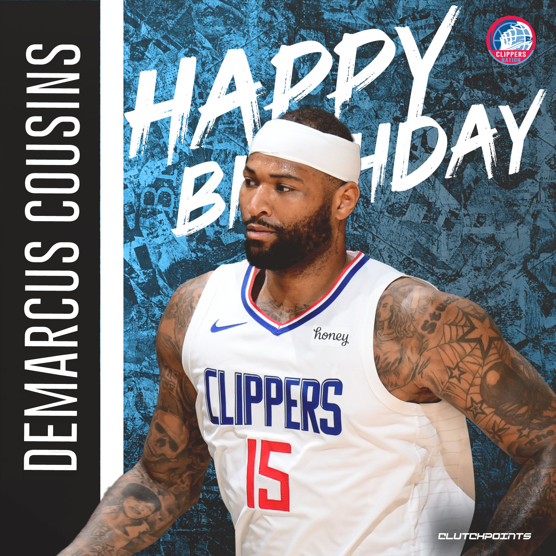 Clippers Nation, let\s all greet DeMarcus Cousins a happy 31st birthday!  