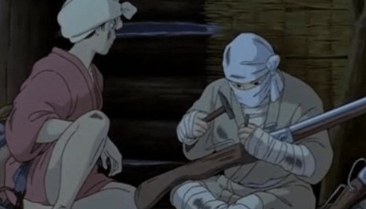 ふる どうでしょう藩士 包帯で顔を隠す彼ら ハンセン病患者だそうです もののけ姫 の裏設定として タタラ場では エボシにより社会的弱者も含めてみんな平等に仕事をして生活している というのがあるそうです さきほどフイゴを足で押す女達