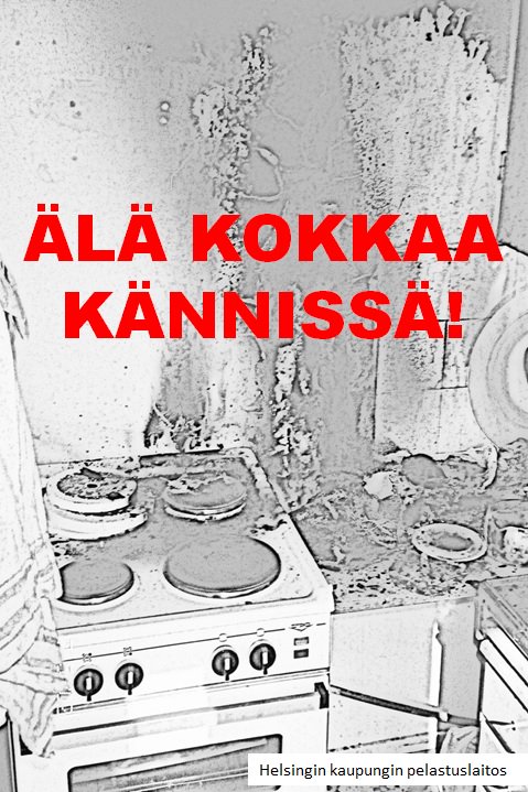 Palkkapäivä, perjantai, kolmastoista ja tapaturmapäivä. Lienee syytä muistuttaa kaikkia brenkun kanssa läträäviä henkiä pelastavasta kikasta: älä kokkaa kännissä! #tapaturmapäivä #alkoholi #äläkokkaakännissä #paloturvallisuus #tulipalo #palokuolema