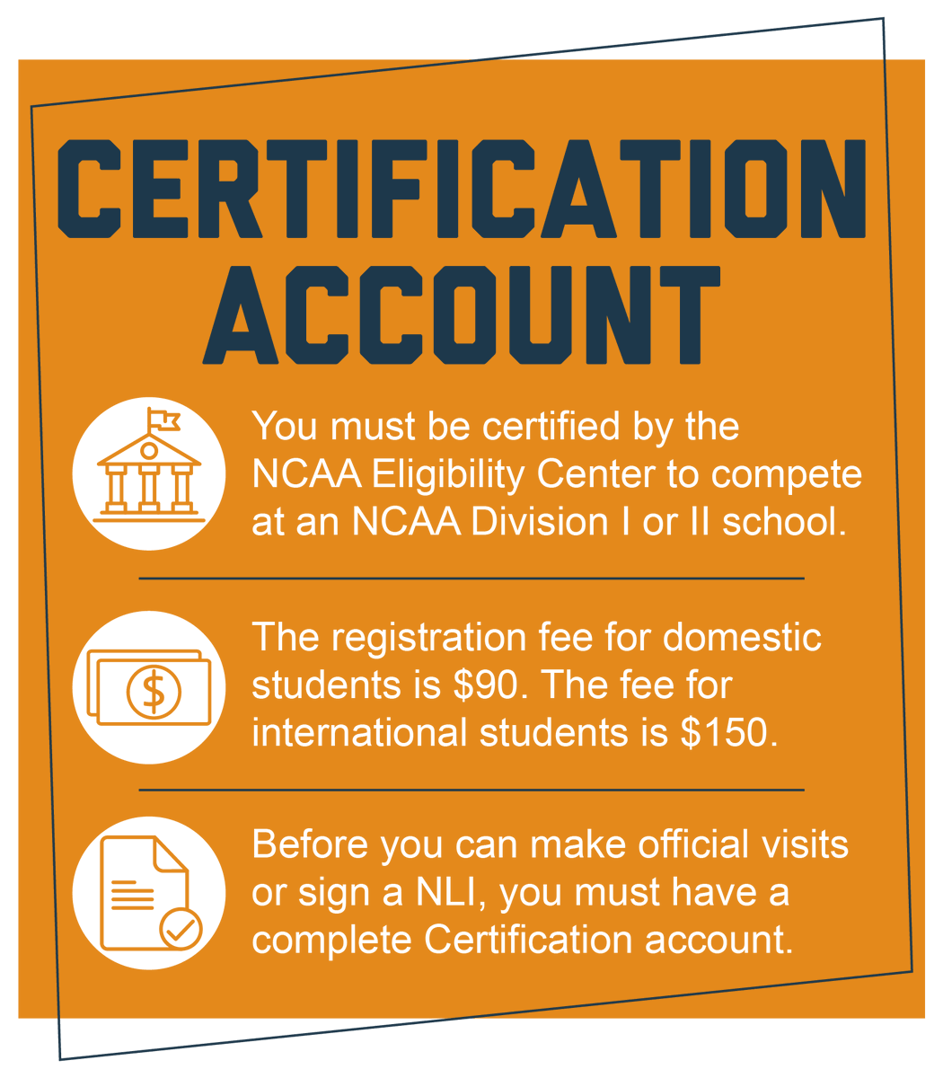 NCAA Eligibility Center (@ncaaec) on Twitter photo Not sure if you want to compete at the <a href="/NCAA/">NCAA</a> DI, <a href="/NCAADII/">NCAA Division II</a> or <a href="/NCAADIII/">NCAA Division III</a> level? Create a free Profile Page account to get started. Then transition that account into a Certification account when needed.
➡️ on.ncaa.com/PPAcct Not sure if you want to compete at the <a href="/NCAA/">NCAA</a> DI, <a href="/NCAADII/">NCAA Division II</a> or <a href="/NCAADIII/">NCAA Division III</a> level? Create a free Profile Page account to get started. Then transition that account into a Certification account when needed.
➡️ on.ncaa.com/PPAcct