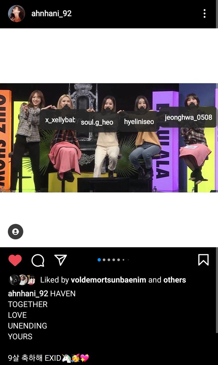 babyhyelin's tweet image. Did hani intentionally tag EXID on their nostrils