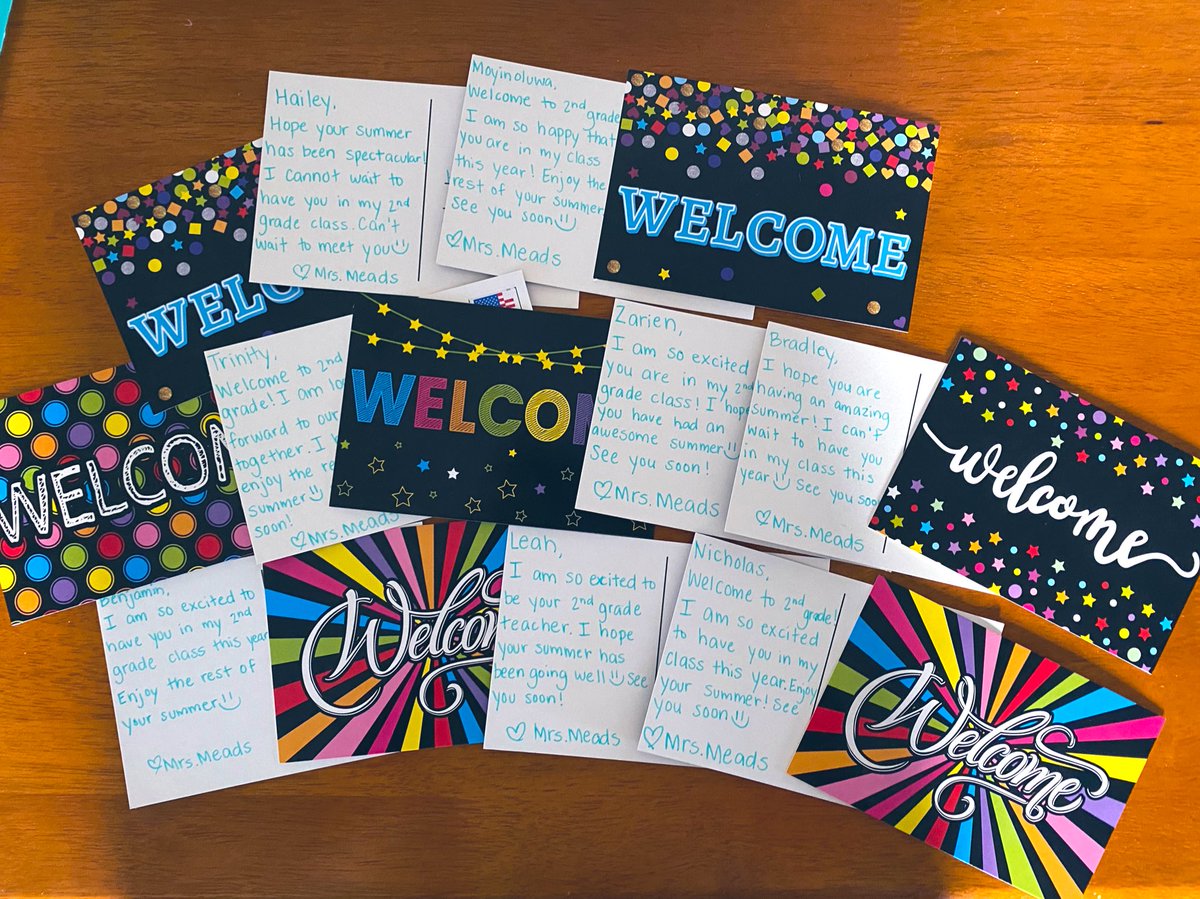 Starting off year 4 of teaching at a new school and in a new grade!! I can’t wait to meet my 2nd grade class. Some happy mail to get the kiddos just as excited as I am 🤩 <a href="/CarneyElem/">Carney Elementary</a>