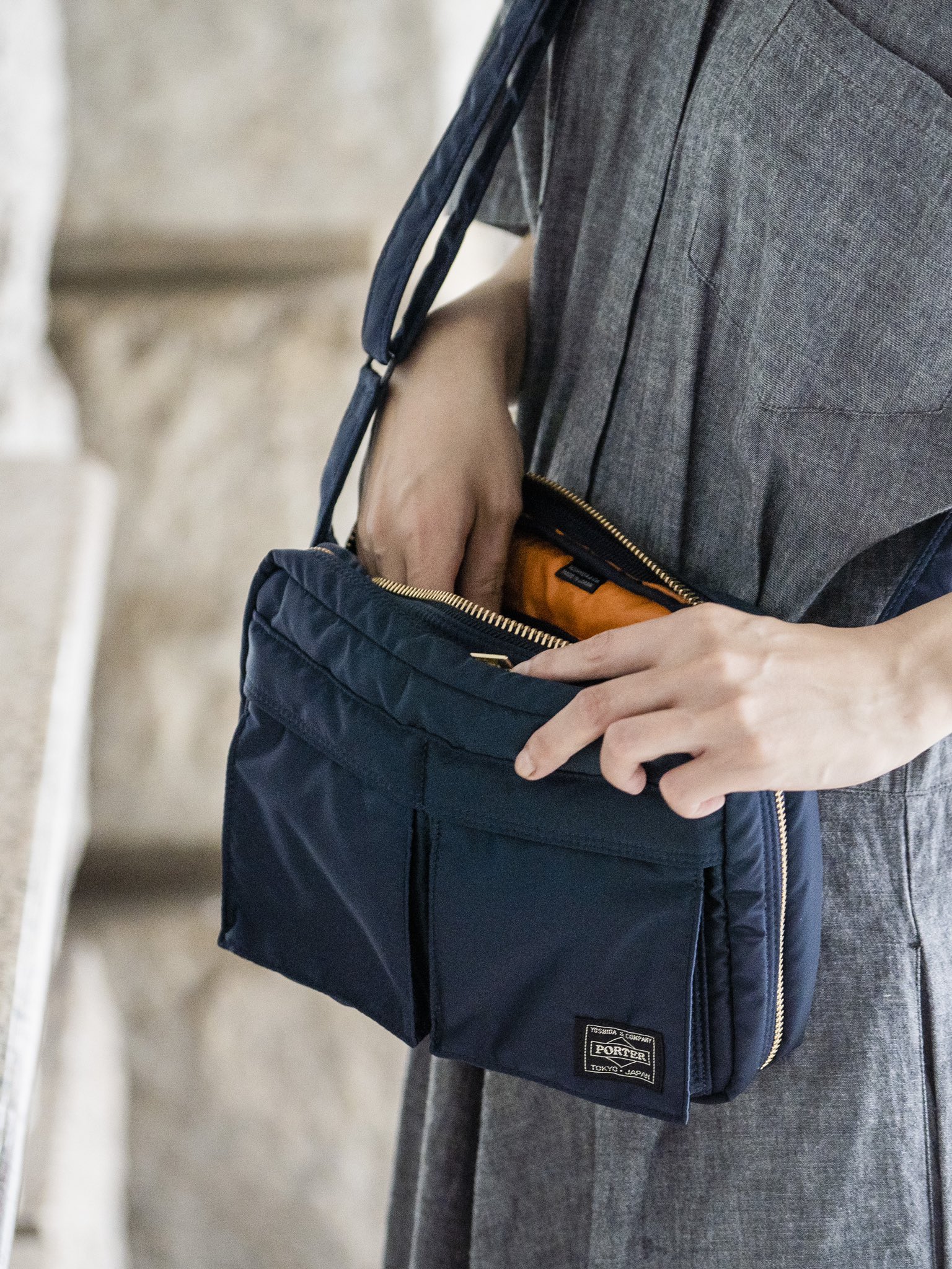 PORTER / ショルダーバッグ アイアンブルー