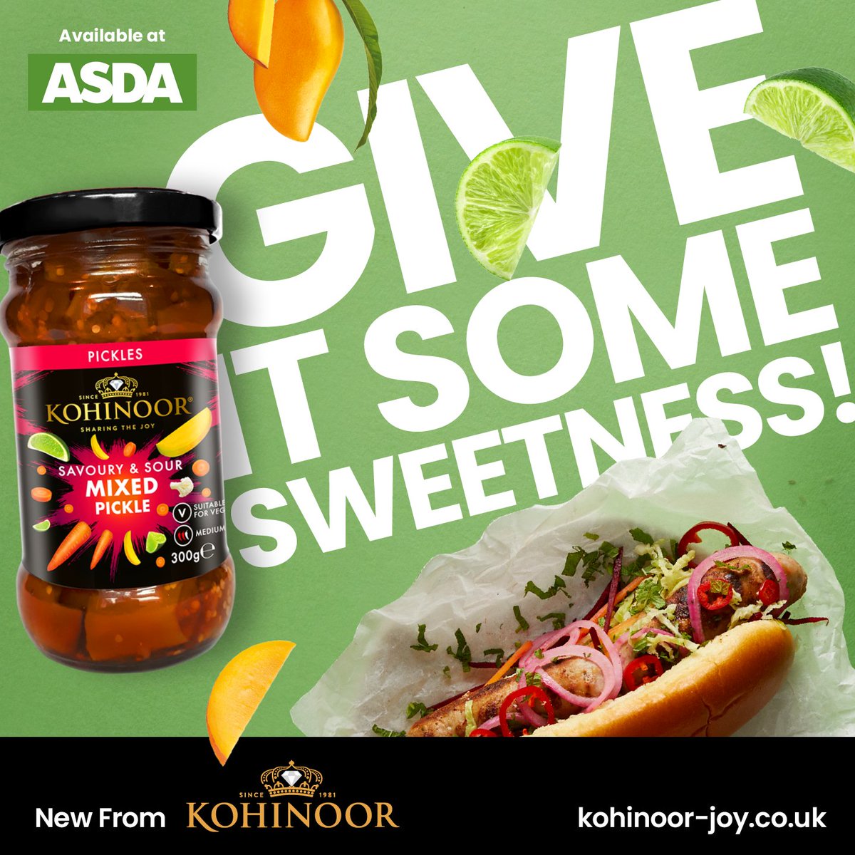 We've got you covered if you like it sweet, try out New Authentic Vegan Mixed Pickles! Now available at Asda! See link rb.gy/sx9gc4