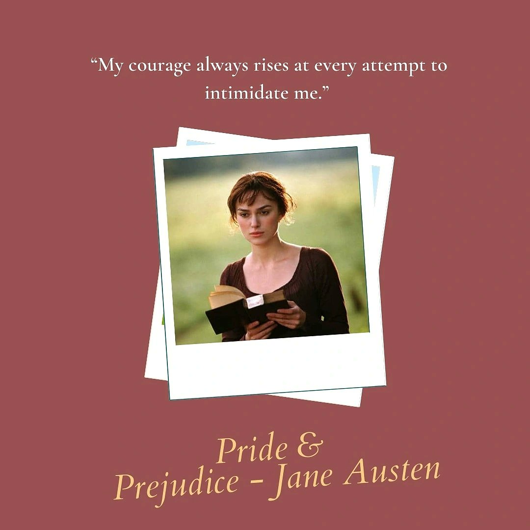 I couldn't escape the freedom buzz surrounding this month, &amp; it got me thinking about all the woman in the literary world who've spun new meaning to the same word freedom.

Starting with the all famous Elizabeth Benet from Pride &amp; Prejudice

Comment 💯 if you agree!