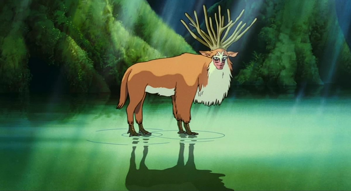 シシ神は、鹿がモデルです。 宮崎駿監督が『もののけ姫』の構想を練っ