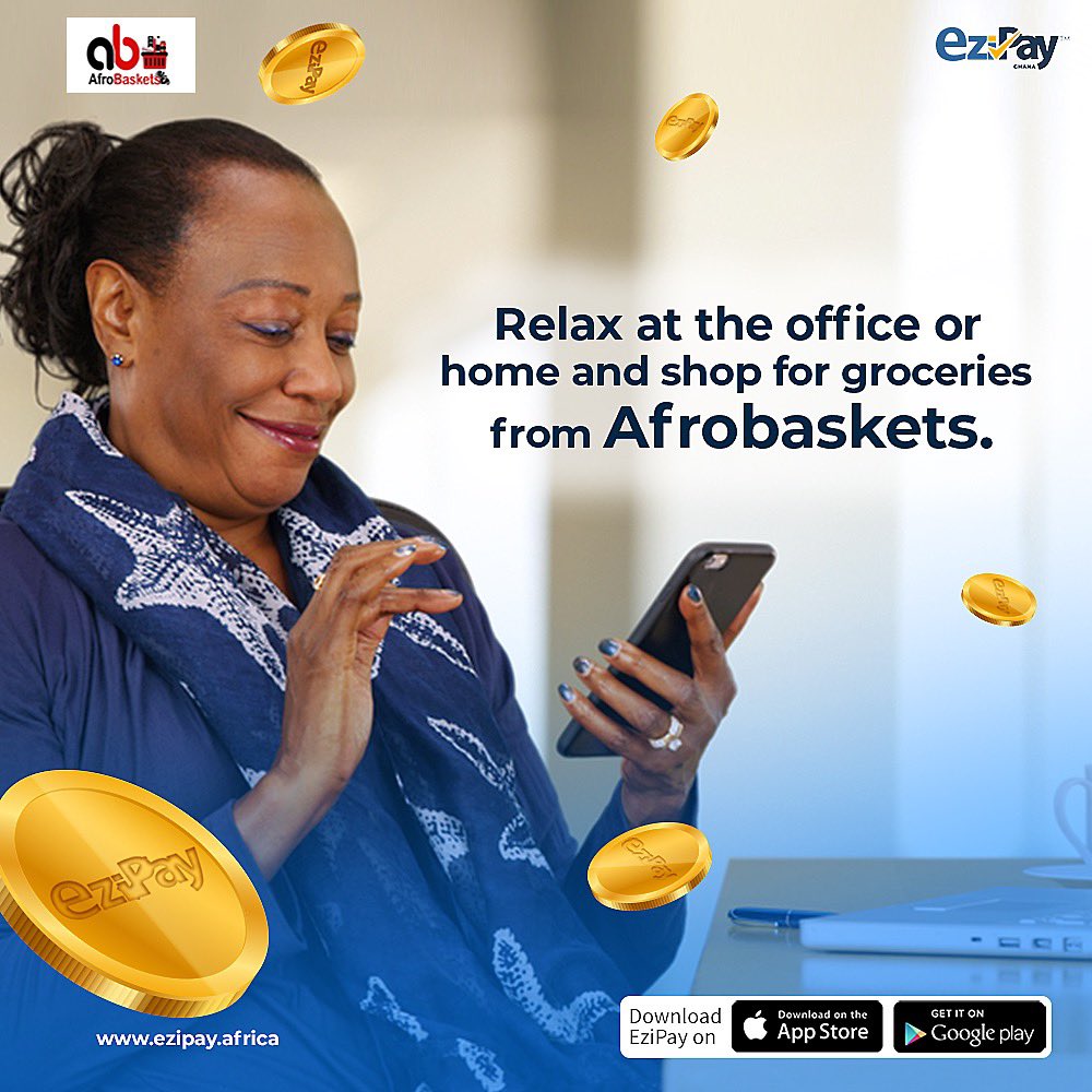 ezipayghana's tweet photo. Shop for groceries from Afrobaskets only with your EziPay App from the comfort of your homes.
Go the easy way, choose Ezipay
Download EziPay App here:
https://t.co/X2Nfulyu9Y
#paywithezipay
#ezipay
#ghana🇬🇭
#onlinepayment
#onlinepaymentgateway
#recievemoneyfast https://t.co/h1iTvxI7Qp