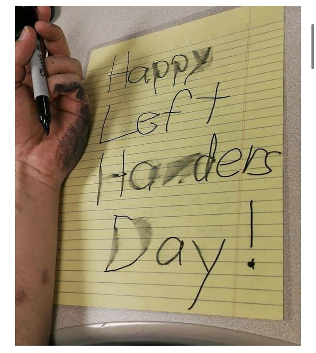 totesAWSMdawson's tweet photo. I might be left-handed, but Iโm always right! ๐ Happy Lefties Day to my fellow weirdos! We show the world daily that we can overcome anything- mainly scissors and notebooks. #leftiesday #teacherlife https://t.co/2ssd6vIX1T