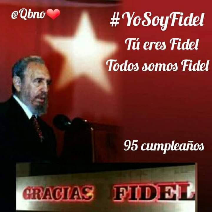 Yo soy Fidel, tu eres Fidel, todos somos Fidel. 

#FidelPorSiempre #ACubaPonleCorazón #CubaPorLaVida #BloqueoNoSolidaridadSi 

<a href="/cubacooperaven/">Brigada Médica Cubana en Venezuela</a> @minsapcuba <a href="/DeZurdaTeam/">DeZurdaTeam</a>   <a href="/DiazCanelB/">Miguel Díaz-Canel Bermúdez</a> <a href="/FidelidadACuba/">Con Cuba Fidelidad</a>