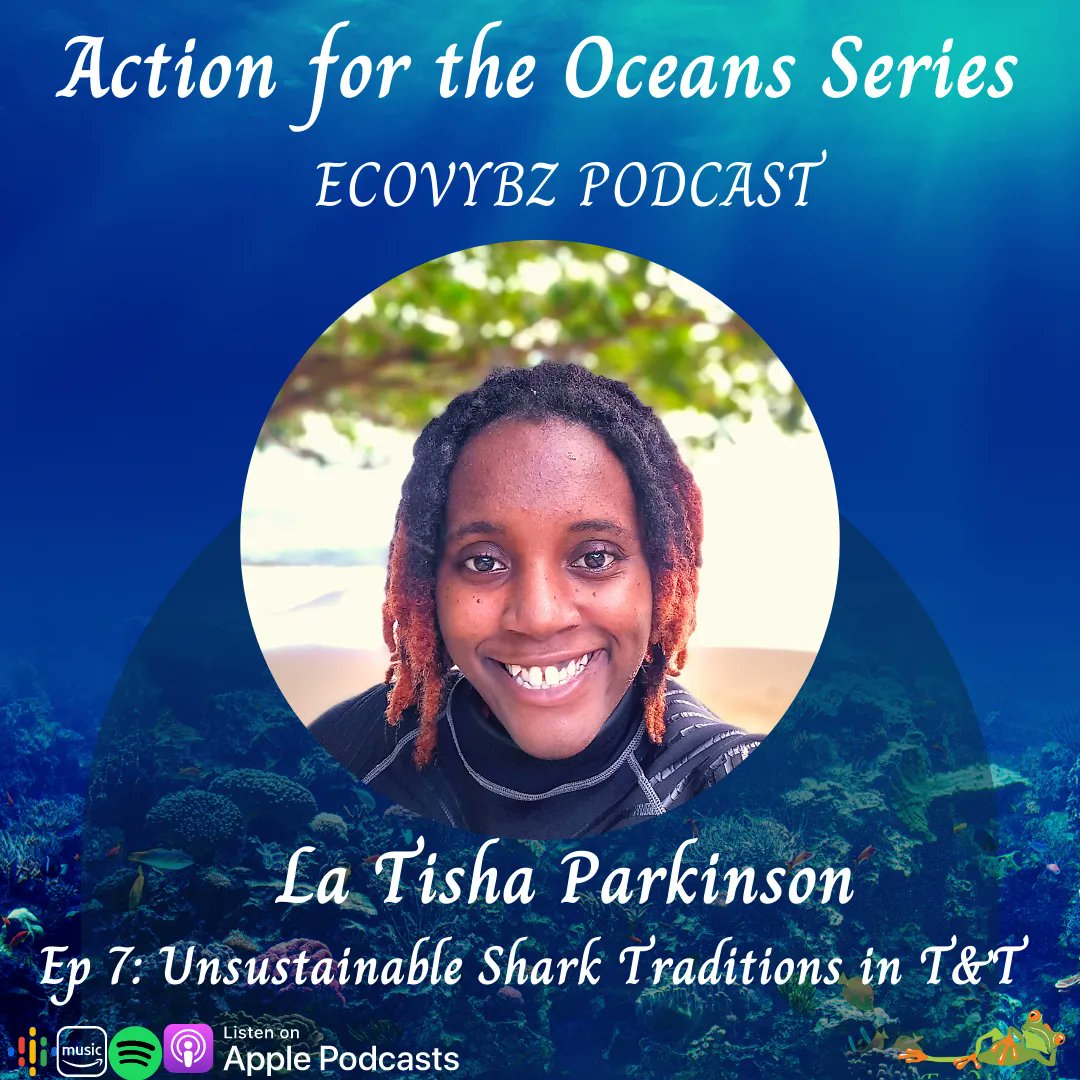 ecovybz's tweet photo. It's the series finale! 🎉🎊💃In this episode I chat with La Tisha Parkinson from Trinidad and Tobago! We dive into T&amp;T’s popular beach food (bake and shark) and explore the current status of the country's  shark populations!
https://t.co/rHmt0oHYvN
 #shark #podcast https://t.co/lGaaqxbuUW