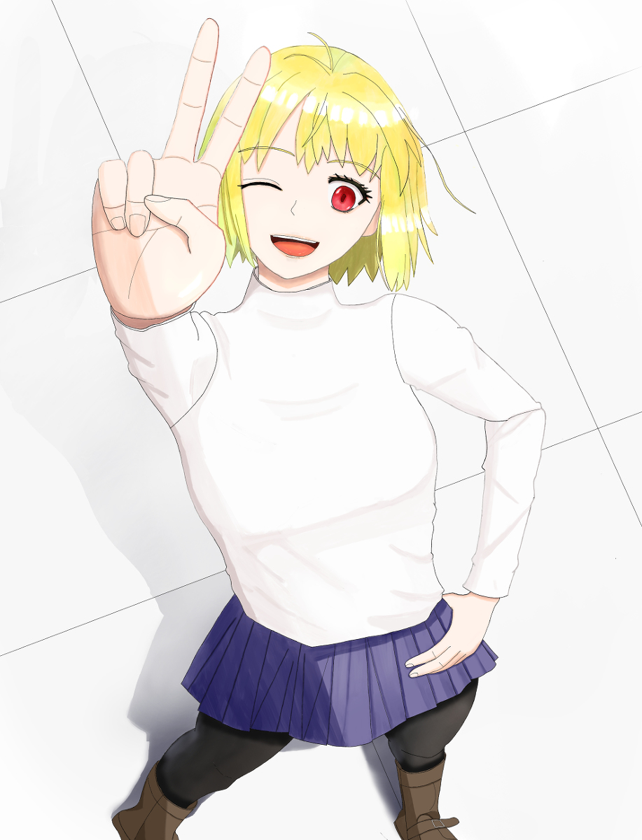 「ぶいにゃのだーっ!」してるアルクェイド #月姫 #アルクェイド #TYPE-MOON #二次創作 https://t.co/DxPidsUyEF 