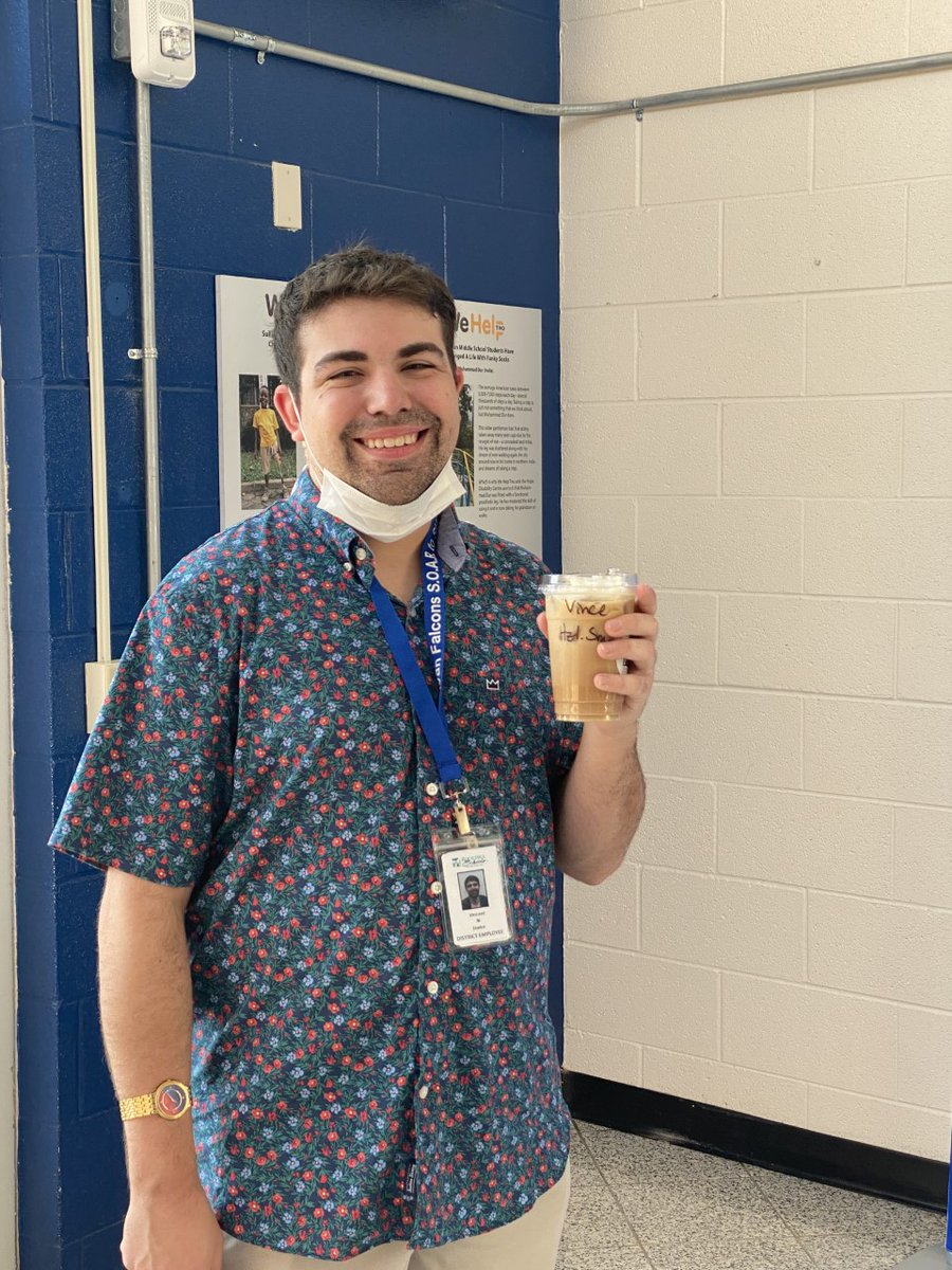 smfalcons's tweet photo. 103 out of 103 staff &amp; faculty members agree, there's not a better way to start the morning than a visit from #ForteLegato. Thank you so much for coming by and making our Falcon Families day! #SullivanLovesForteLegatoCoffee #SullivanMiddleSchool #OneTeamOneMissionOneRockHill https://t.co/j3OwMk4pIS