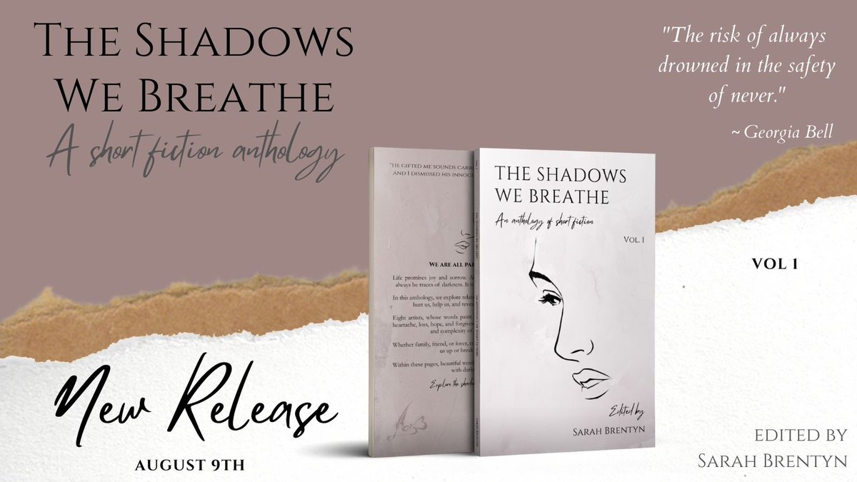 A peek inside The Shadows We Breathe with a line from <a href="/gabellbooks/">Georgia Bell</a> #quote #anthology #NewRelease 

"The risk of always drowned in the safety of never." 

Available here:
eBook: books2read.com/SWB-VOL1
Paperback: mybook.to/SWB-VOL1