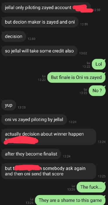 MakoLeChat's tweet image. 🚨Breaking News Jamir SSA SEA

Finale was set

Zayed won by 3-2. Result was decided yesterday.

look at the time of the messages, it's currently 4P.M in 🇫🇷 

#Shame #Jamir 

@SSACosmo @FaraonLfz  @GTarcade @SaintSeiyaSea  @SaintSeiyaKOTZ
