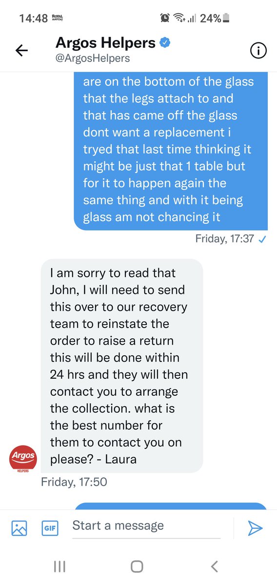 lfcjohn's tweet photo. @ArgosHelpers still waiting as you can see this was last week https://t.co/mAjXCP9wp8