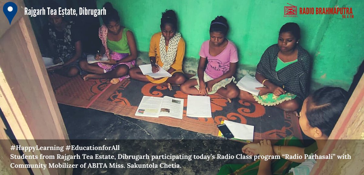 RadioBrahmaput1's tweet photo. #HappyLearning #EducationforAll #RadioClass #RadioParhasali
Students from different parts of Assam participating today’s Radio Class program #RadioParhasali with the help of education volunteers of Radio Brahmaputra and community Mobilizer of #ABITA. https://t.co/OxvFTGp2CM