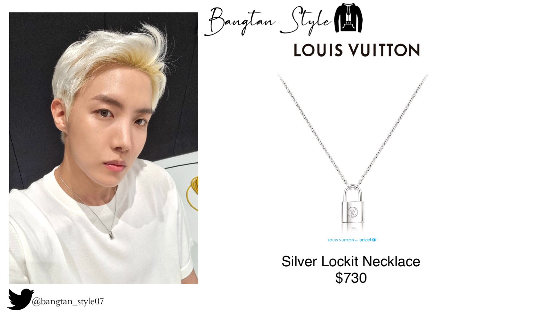 Louis Vuitton For UNICEF Lockit Pendant Necklace - Sterling Silver