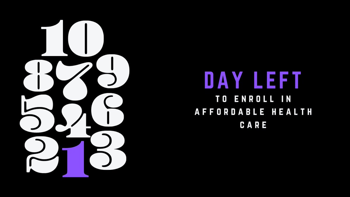 It's the #finalcountdown! 1 MORE DAY to #getenrolled in #affordablehealthcare. We've said it once, we'll say it again! Go to ncnavigator.net NOW to schedule your free appointment with on of our Navigators.