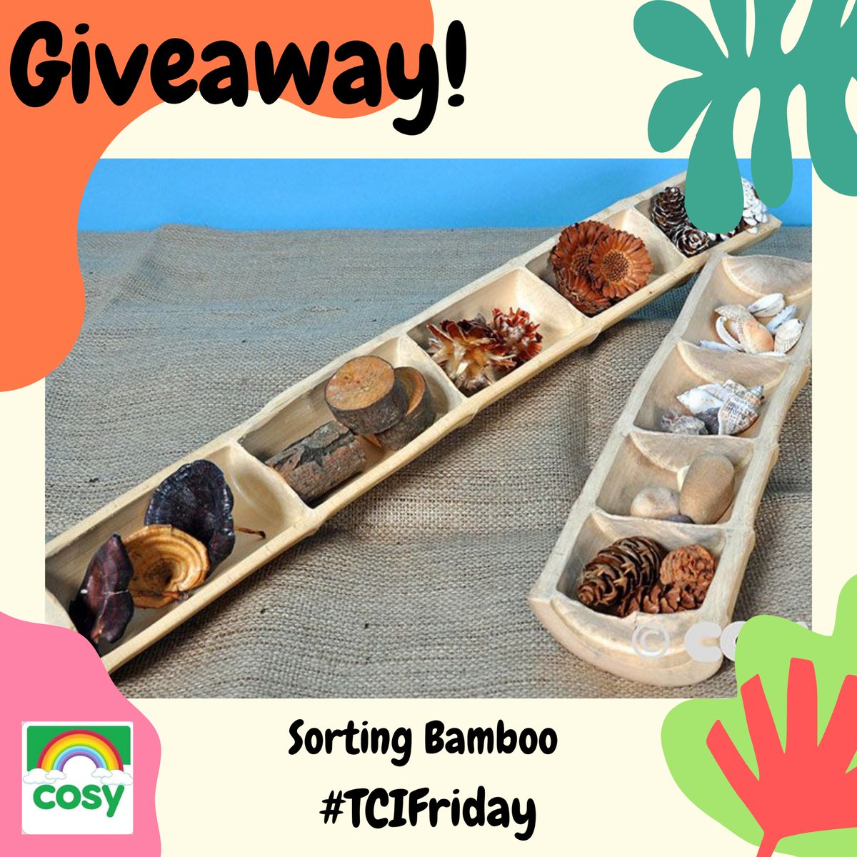 Thank Cosy it’s Friday!

For our Friday giveaway, this week you could be in with a chance of winning a set of our sorting bamboos. 

You need to…
🌈 Follow
🌈 RT
🌈 Tag some friends 

Giveaway closes at 11:59pm tonight. Open to U.K. only. 

Good luck!

#TCIFriday