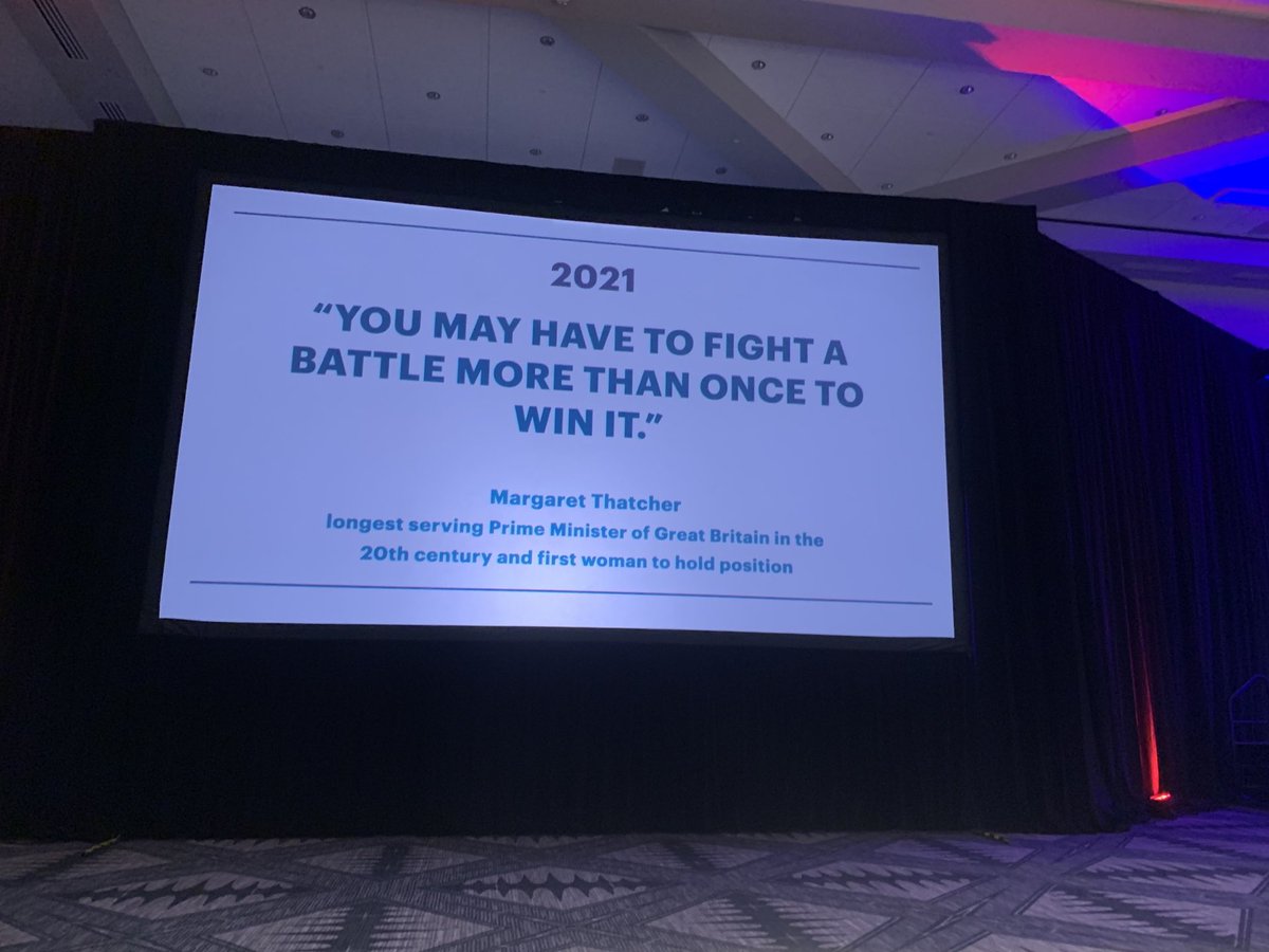 At the <a href="/SWShowcase/">Southwest Showcase</a> and the first session is up and running. Best quote of the morning: You may have to win a battle more than once to win it. - Margaret Thatcher.
