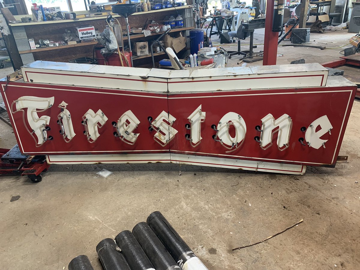 tjlank4d's tweet photo. @americanpickers @AmericanPicker couple letters broke other than that it’s in good shape for sale I’m a junkyard I don’t collect big stuff like this I will sale it if the price is right https://t.co/QOyx9GPP1K