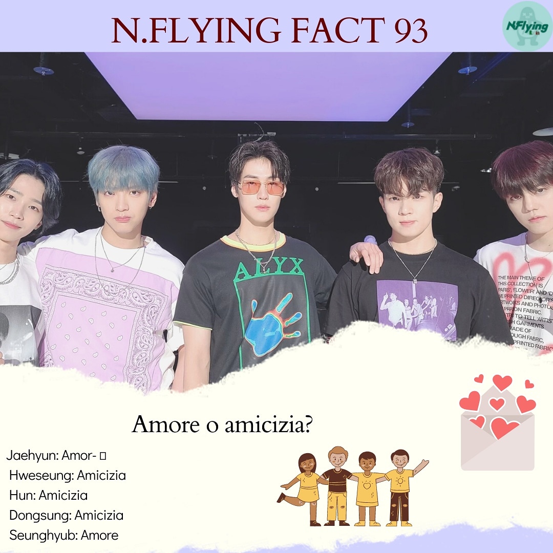NFlyingItalia's tweet photo. [RUBRICA FACTS]
Fact di oggi. Amore o amicizia? N.Fia voi che scegliereste?
#엔플라잉 #NFlying #NFlyingfacts #NFlyingItalia #kpopfacts #LeeSeunghyub #이승협 #Seunghyub #ChaHun #차훈 #Hun #KimJaehyun #김재현 #Jaehyun #YooHweseung #유회승 #Hweseung #SeoDongsung #서동성 #Dongsung https://t.co/tgC0hJuS60