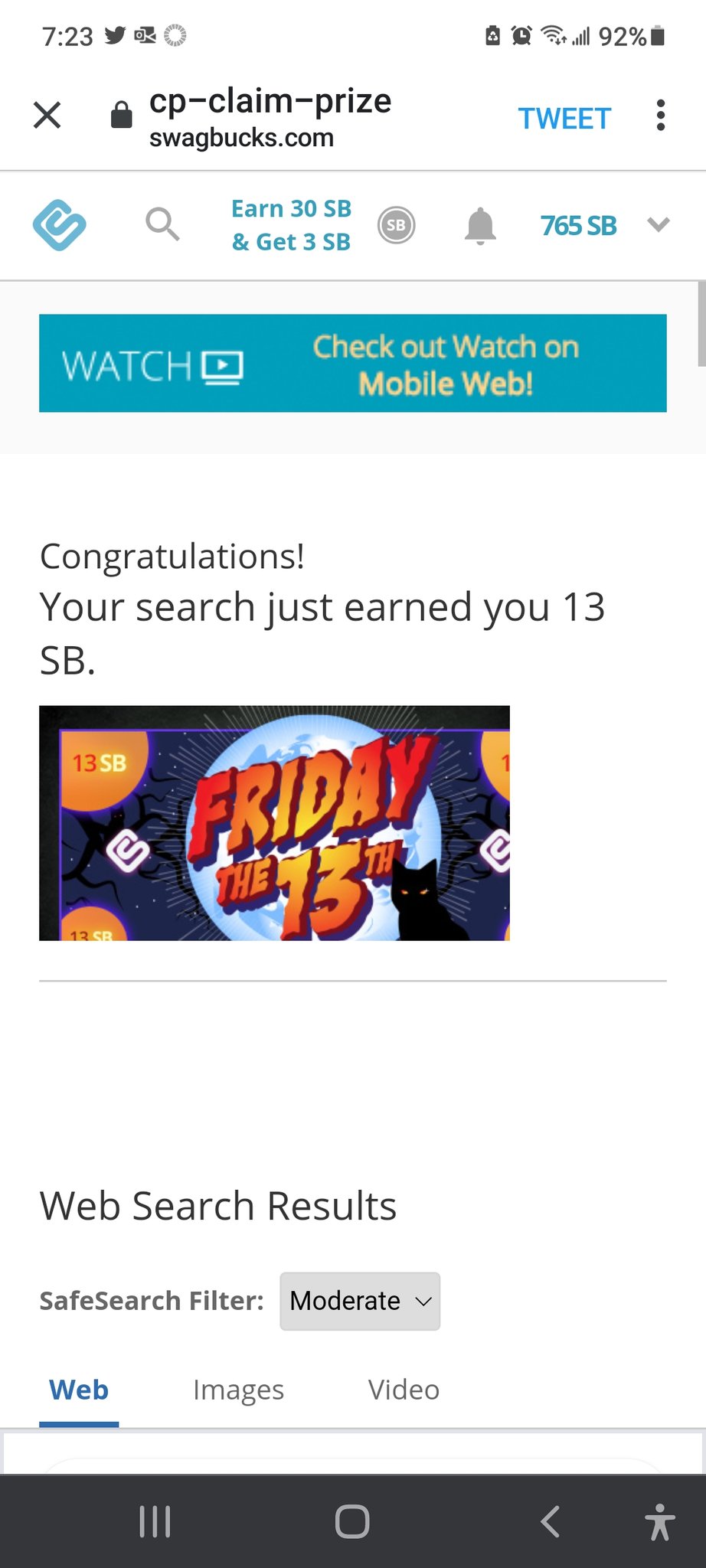Swagbucks on Twitter "It's Friday the 13th 👻 Search throughout the day
