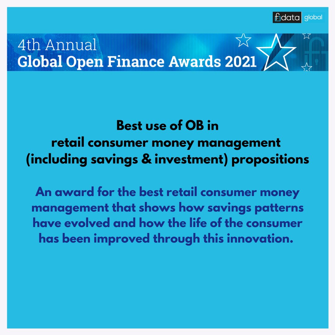FDATAglobal's tweet image. Retail is a sector that has seen massive growth and benefits from #OpenBanking. We can’t wait to see which Fintechs will be nominated for Best Use of OB in Retail Consumer Money Management Propositions. 

Apply Below: 
fdata.global/awards-2021/