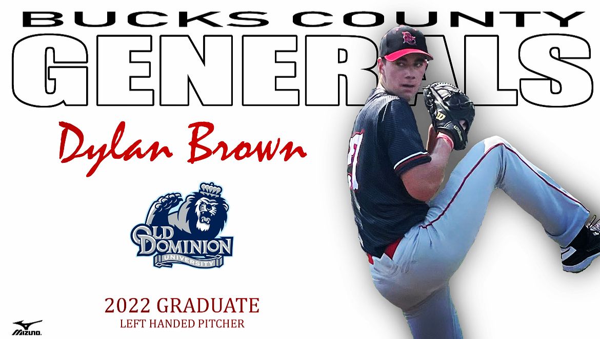 Huge congratulations to 2022 LHP, Dylan Brown on his commitment to Old Dominion University. We at BCBA and The Generals are super excited for you and your family. Congrats Dylan. Well deserved!