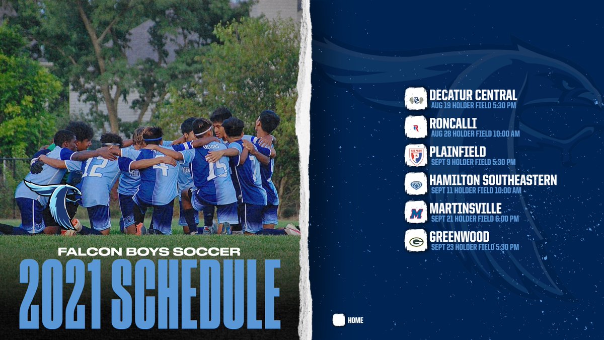 PMFalconSports's tweet photo. The Boys Soccer team heads to Columbus for the season opener but will host six regular-season games at Holder this season.  Mark your calendar today!  
#getTHEglory https://t.co/Rhk28hD6Ej