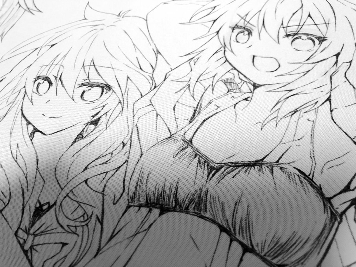 手描きプレマの線画できた〜四霊使い達 