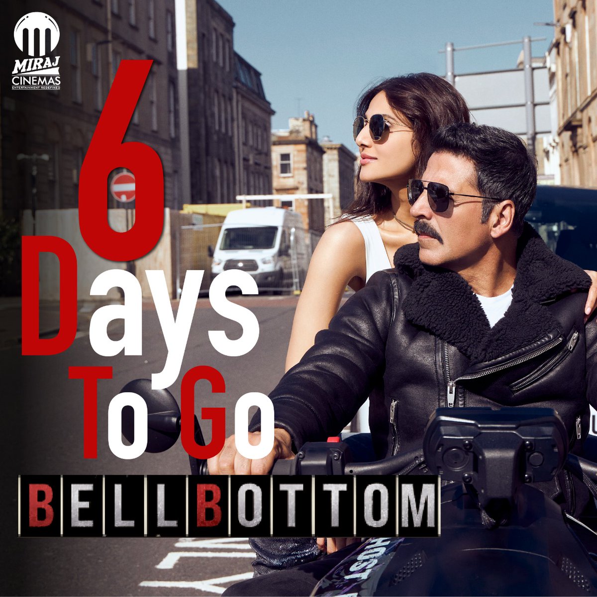 MirajCinemas's tweet photo. #6DaysToBellbottom #BellBottom releasing in #MirajCinemas soon also in 3D on 19th August, Thursday.
@akshaykumar #VashuBhagnani @Vaaniofficial @humasqureshi @LaraDutta @ranjit_tiwari @jackkybhagnani https://t.co/C0Qabz8CZL