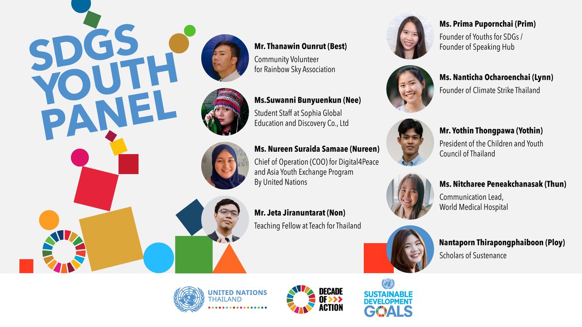 สังคมยั่งยืนได้ ถ้าเด็กและเยาวชน 'พลิก #โควิด19 เป็นโอกาส' ร่วมติดตามบทบาทของ #SDGsYouthPanel เร็วๆ นี้

#FridaysForFuture x <a href="/UN/">United Nations</a> #SDGs Youth Panel. We've heard how young ppl are bouncing back from #COVID19 so watch this space—we can all make a difference.💫

#YouthDay #YouthLead