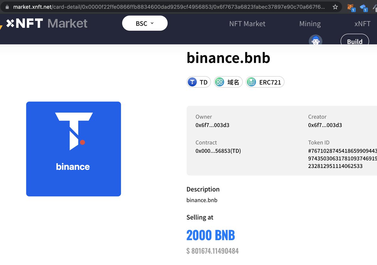 binance.bnb - The most potential blockchain domains for you!  #BSC  #NFT 
market.xnft.net/card-detail/0x…