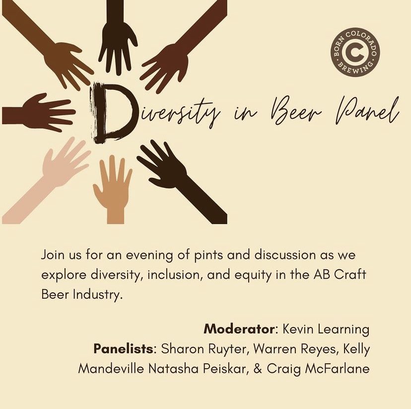 Next Thursday, I’m sitting alongside some brilliant minds to discuss diversity… in beer… with beers.

Pssssst. Other breweries. This is the kinda stuff we all wanna see from you. 

@BornColoBrewing <a href="/Hoparella/">Natasha P.</a> <a href="/coolwarren1/">Warren</a> @sharonmvu #yyc #abbeer
