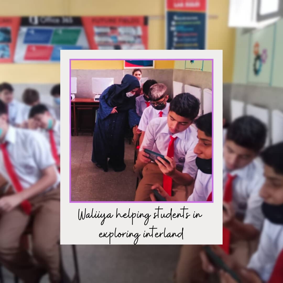 SecurePurple's tweet photo. Meet the "team of the field" for Be Internet Awesome.
Adnan Malik trained the students while Sineen Saleem introduced them to the world of Interland.
Wali and Waliiya Rizwan helped the students to learn the key lesson of internet safety in a fun way on interland
#securepurple https://t.co/UXRFs2w0Yy