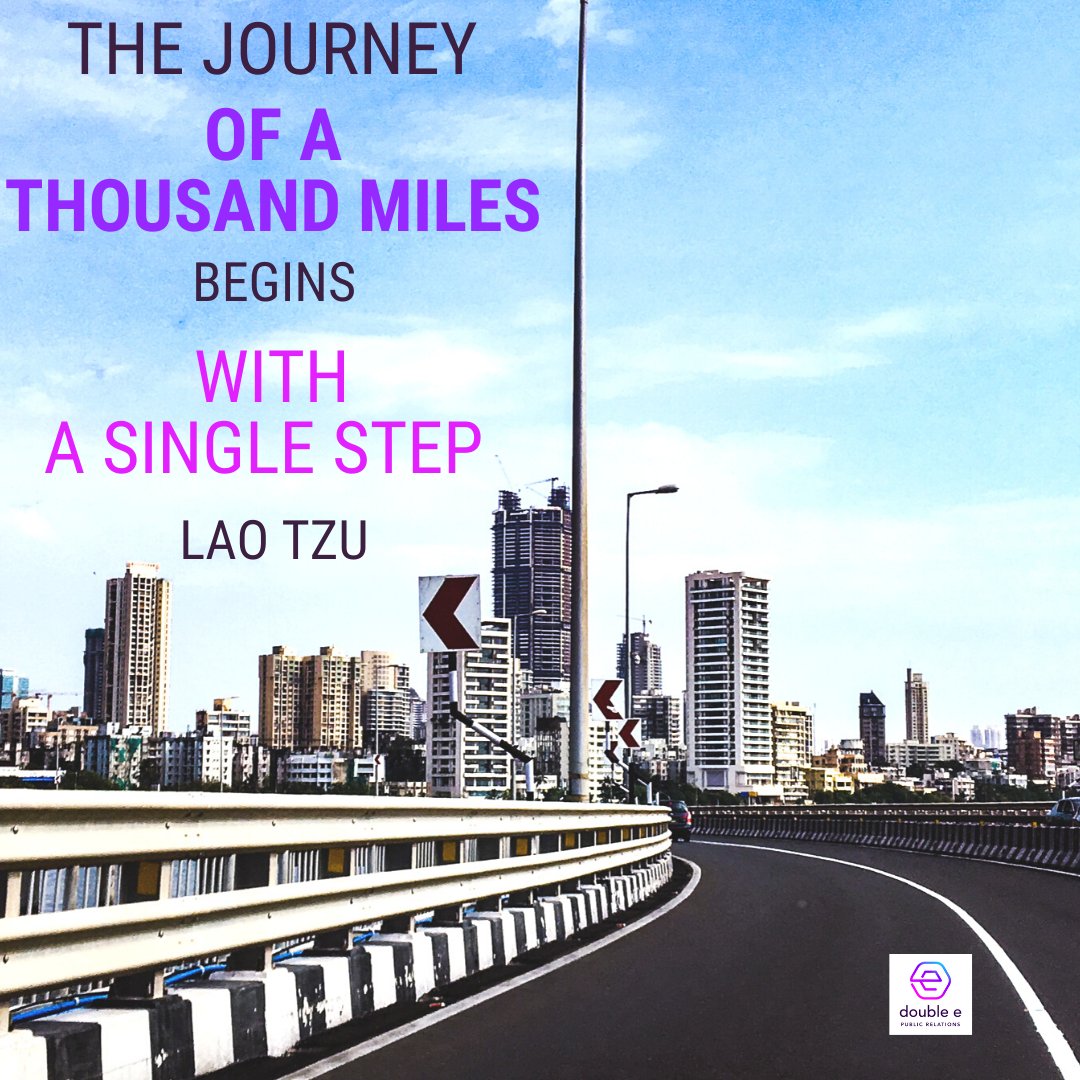 doubleepr's tweet photo. “The journey of a thousand miles begins with a single step.” -Lao Tzu

#journey #creatives #innovative #publicrelations https://t.co/3nEHq4QVrH