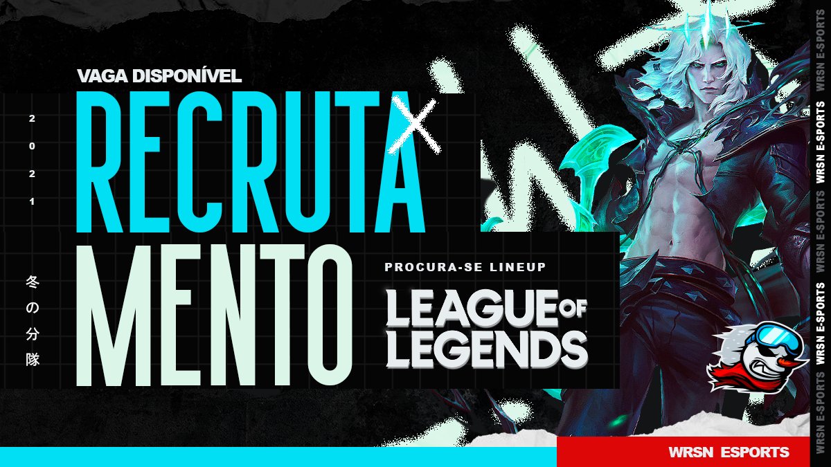 wsnesportsLoL's tweet photo. Estamos à procura 🔍 de jogadores (ou time)!

PROCURA-SE JOGADORES #LEAGUEOFLEGENDS.

🔗: https://t.co/PC3rr0JFGp

#goWSN☃️ #WinterSquadron☃ https://t.co/fB4AkcOVpW