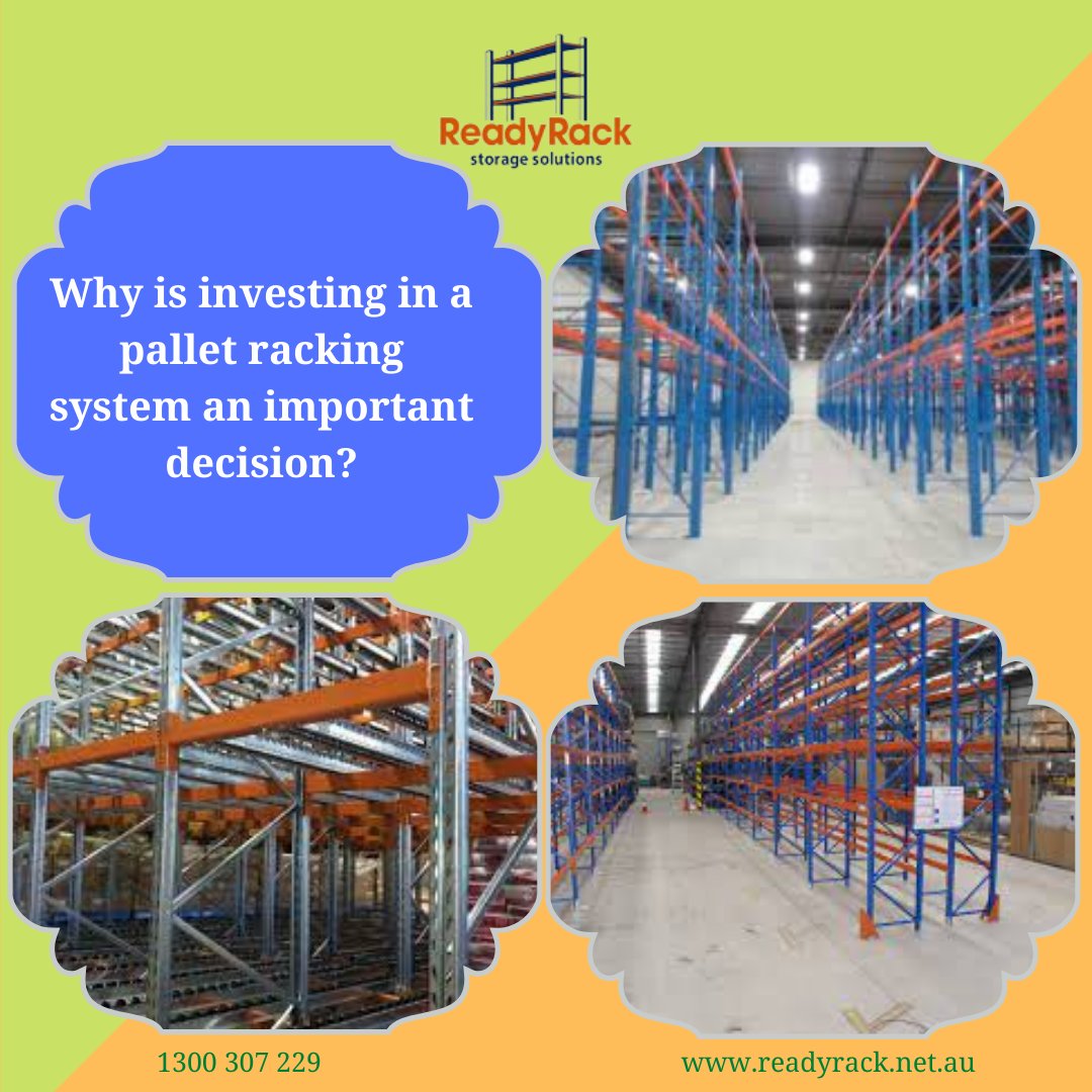 Why is investing in a pallet racking system an important decision? Check our latest blog link below 
readyrack.wordpress.com/2021/07/17/why… 
#usedpallet #usedpalletracking #palletracking #Melbourne #Australia #racking #rack