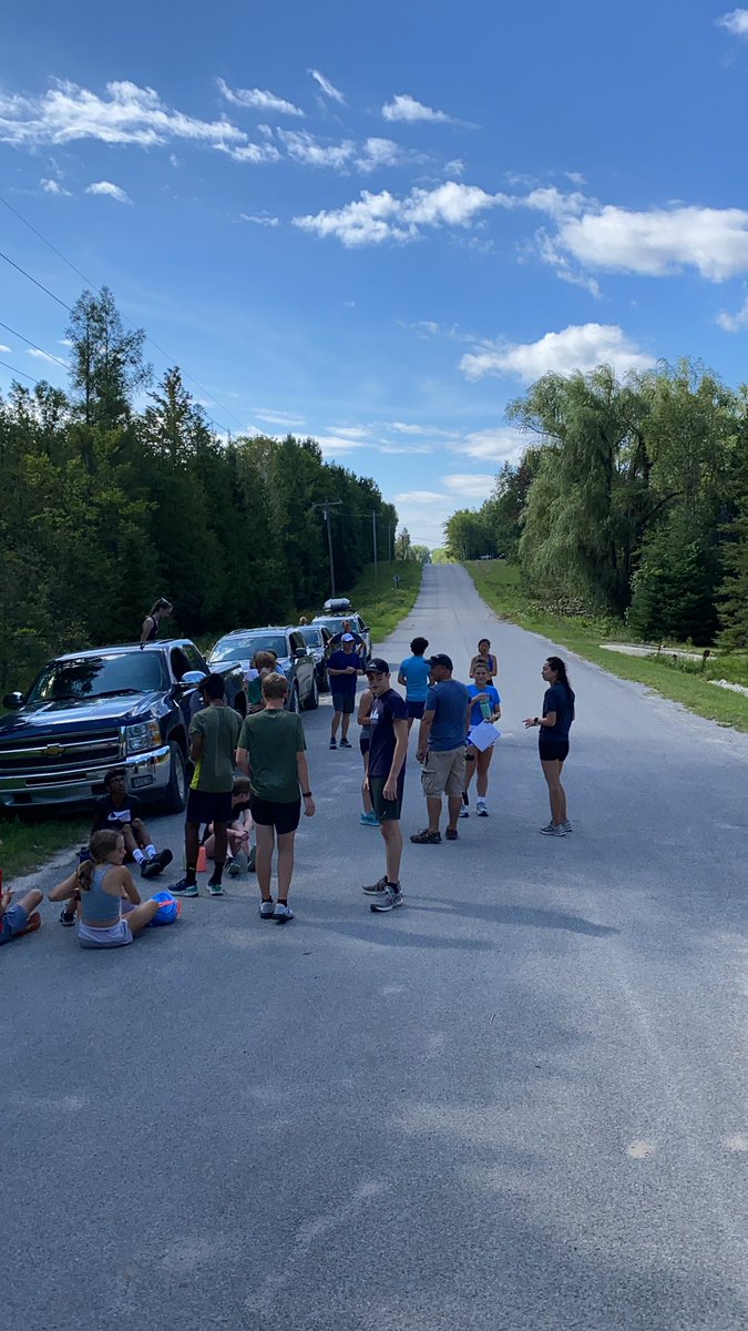 Troy HS XC doing a mini-relay today. Sitting at an old exchange at Avery Lake and Fritz. Go @troycoltstrack !