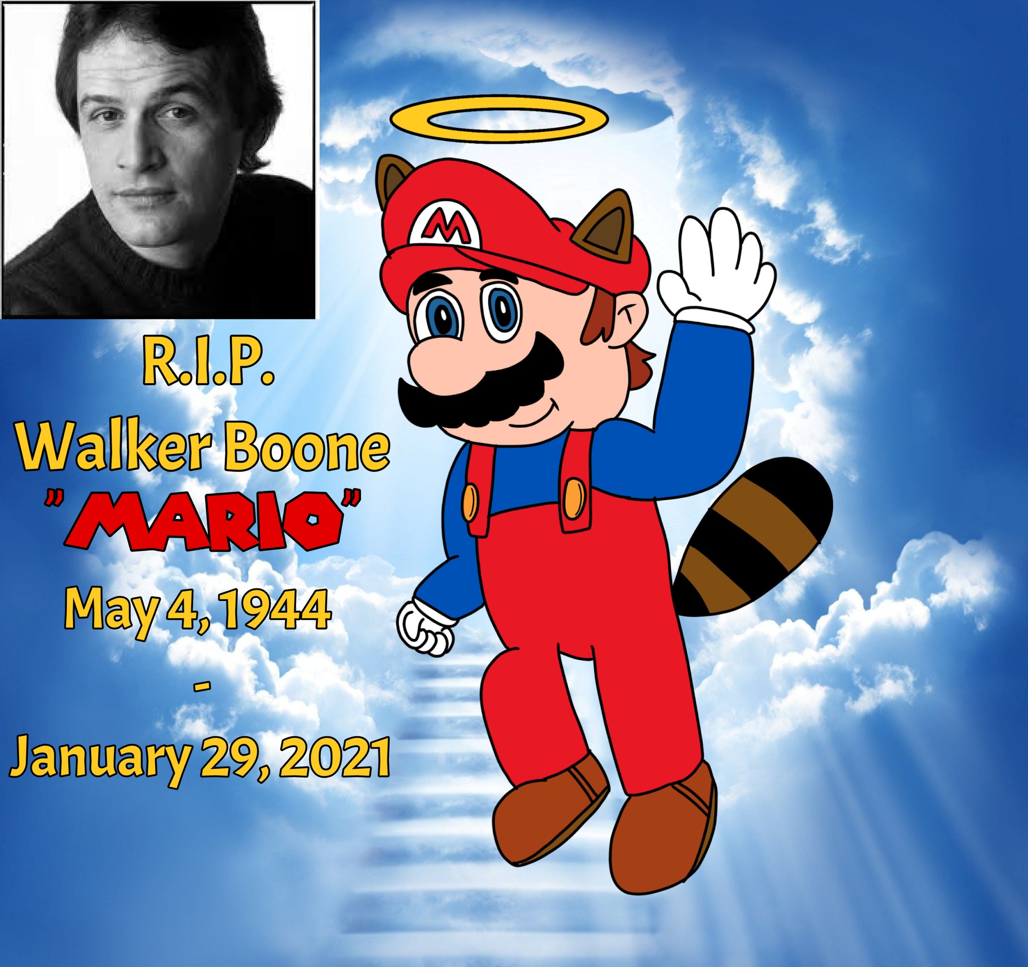 smække himmelsk Natura Zacky Warner on Twitter: "I just heard that Walker Boone the voice of Mario  from the Super Mario Bros 3 and Super Mario World cartoon has died on  January this year, so