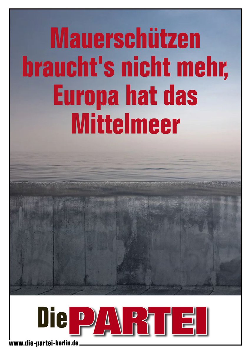 Vor 60 Jahren baute die DDR als Grenzbefestigung die Mauer. Heute nutzt Europa ganz nachhaltig eine natürliche Barriere um Menschen, für deren Fluchtursachen es (mit)verantwortlich ist, am Grenzübertritt zu hindern. Und wo das nicht reicht, erledigt Frontex den Rest. #fünfprozent