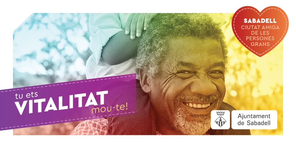Aj_Sabadell's tweet photo. ❤️"Sabadell ciutat amiga de les persones grans"❤️

Tu ets VITALITAT, mou-te❗

🧓👴👵 Acabem amb la discriminació per l'edat

#Sabadell #PersonesGrans #CiclesdeVida #GranGent #Experiencia #Memoria https://t.co/Jbmrlp01UL